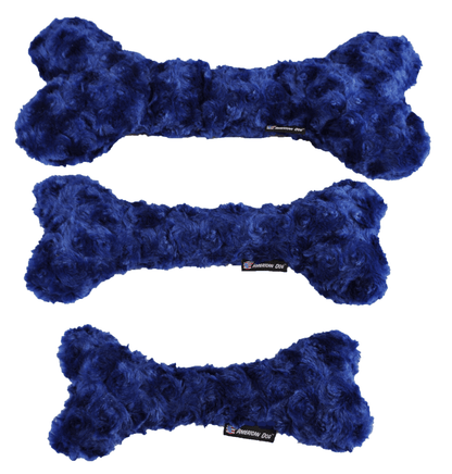 Nuggle Bone Soft Fleece Dog Toy - Small, Handmade Squeaky Bones