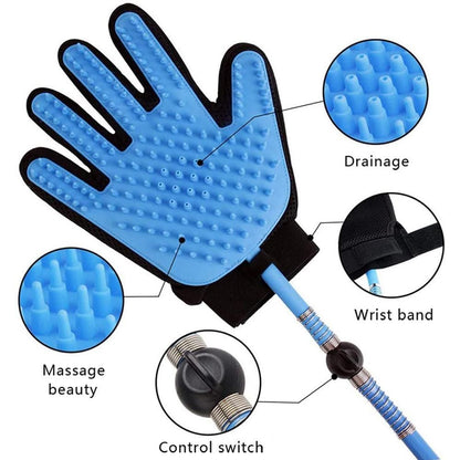 Pet Bath & Massage Glove with Shower Sprayer