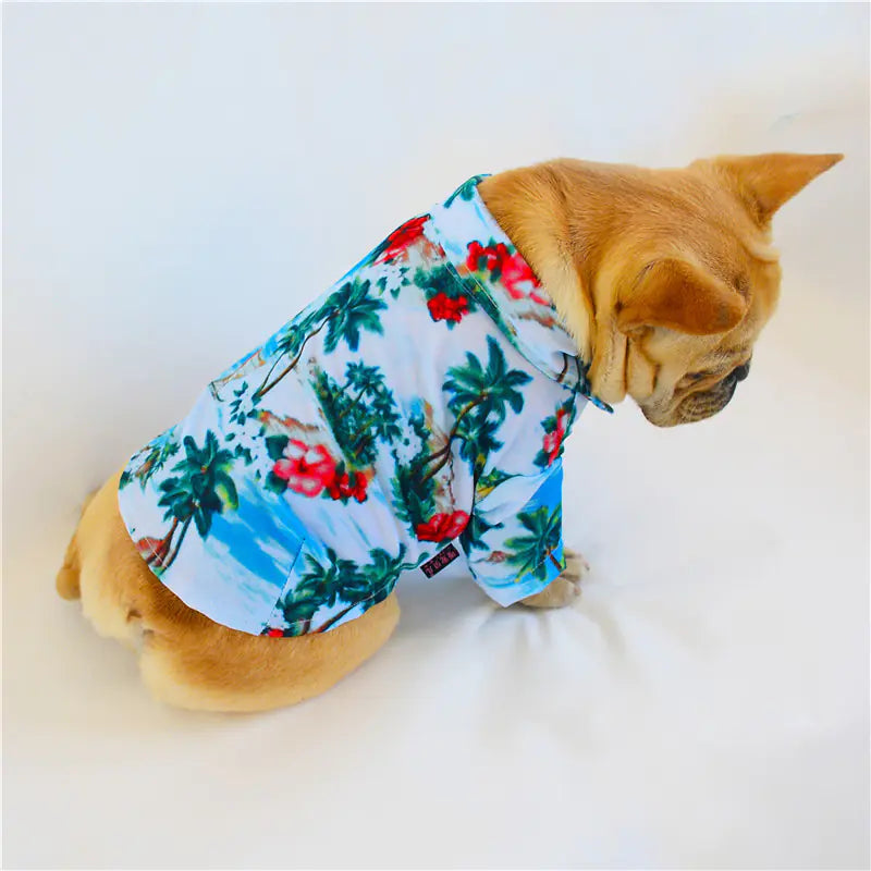 Thin Printed Pet Shirt for Spring and Summer